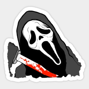 Scream VI  (Scream 6)  ghostface ghost face scary horror movie graphic design by ironpalette Sticker